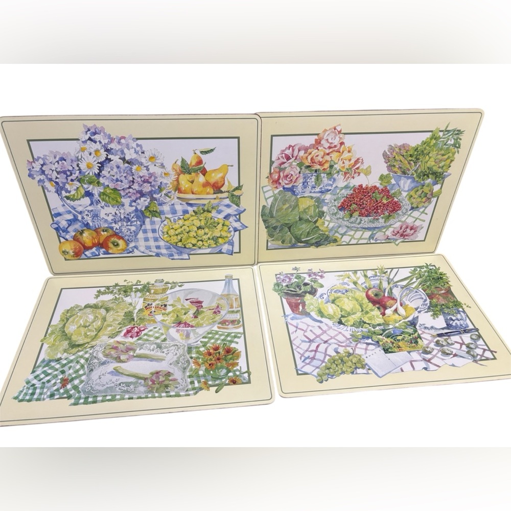 Vintage Pimpernel Placemats SALAD DAYS by Jennifer Abbott, Set of 4